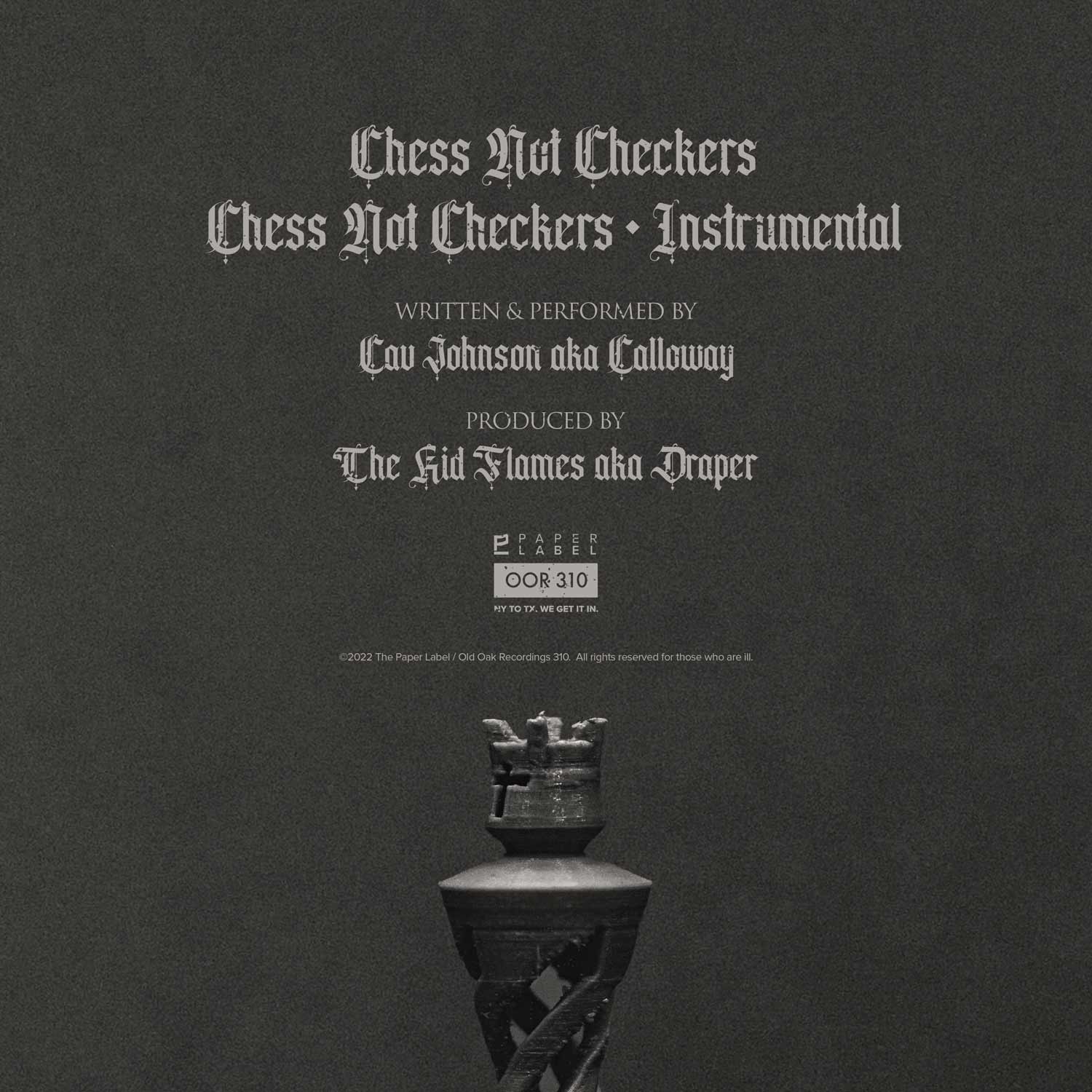 Cav Johnson & The Kid Flames "Chess Not Checkers" Back Cover Artwork